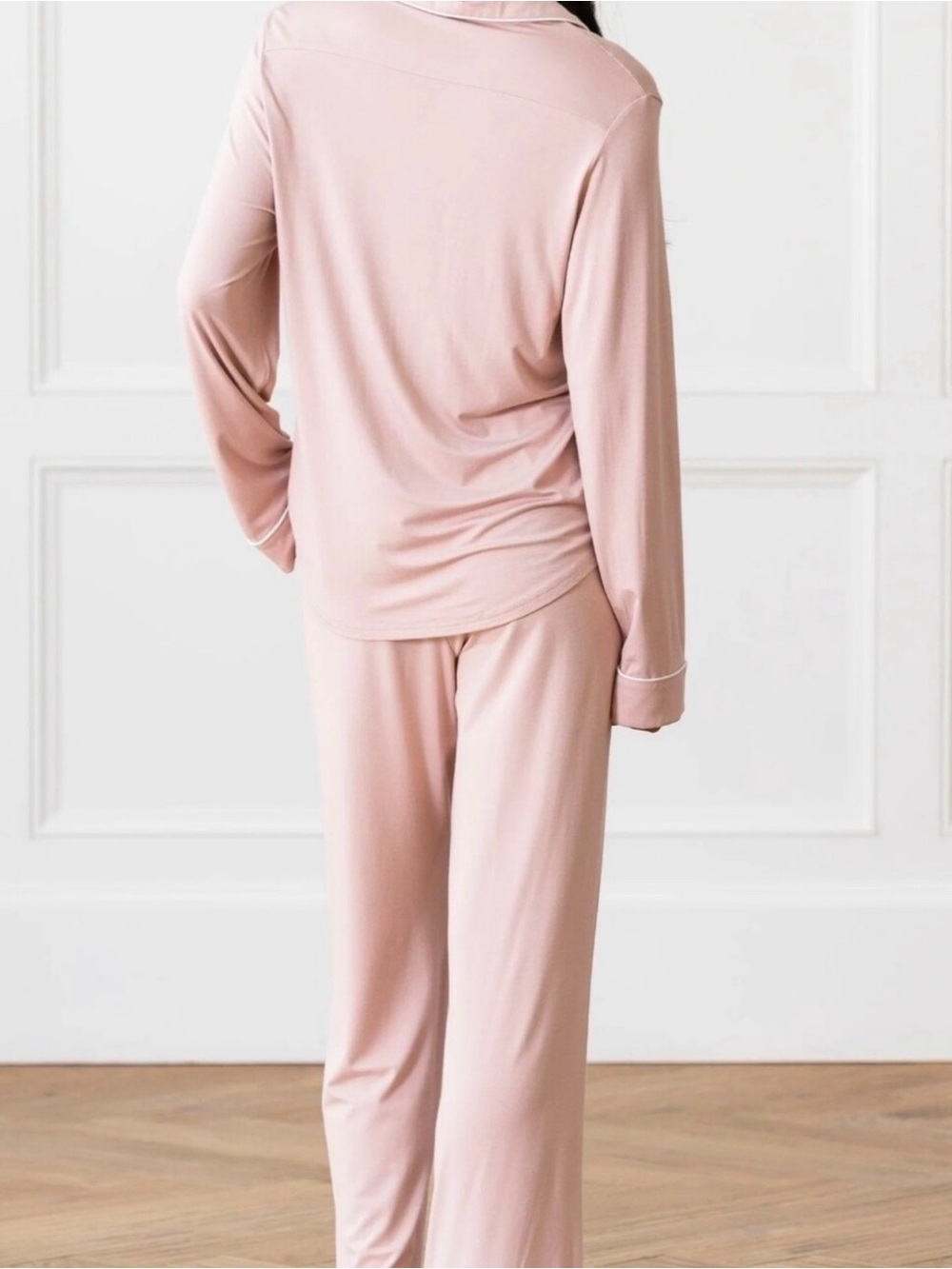 Cozy Earth Bamboo Stretch-Knit Long Sleeve Pajama Set - Picture 3 of 5